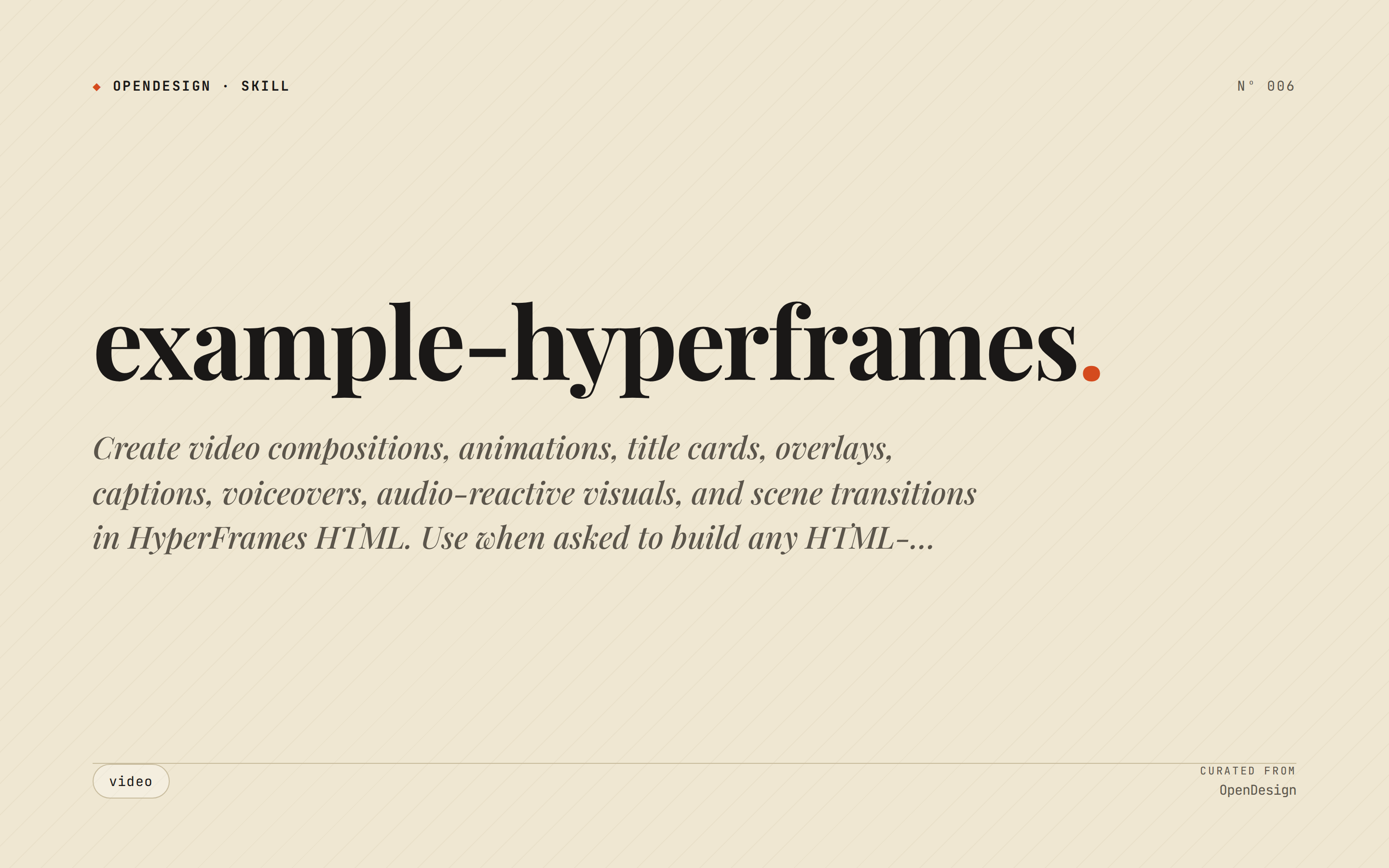 Hyperframes 预览