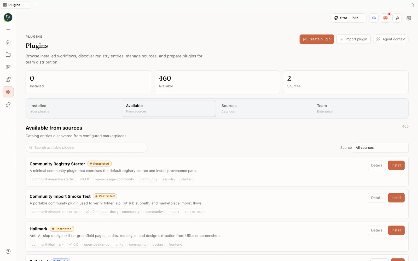 OpenDesign 插件库，包含可安装的技能。